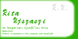 rita ujszaszi business card